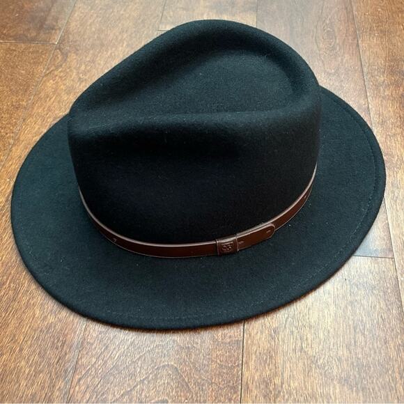 Brixton “Messer” Fedora Hat in Black 100% Wool, Unisex, Size M, 7 1/4 (58cm) main image 7